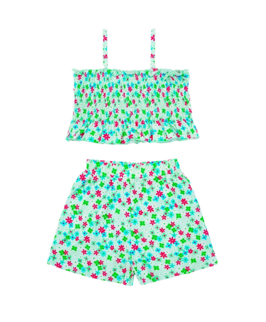2piece Floral short set