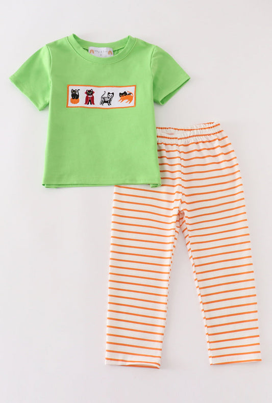 Halloween embroidery boys set