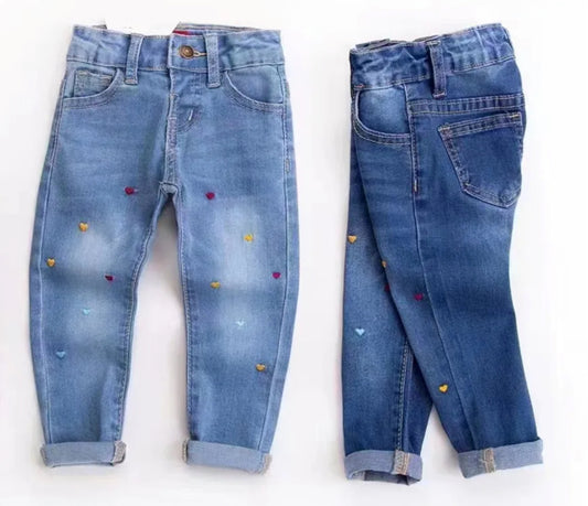 Baby Girl Heart Denim