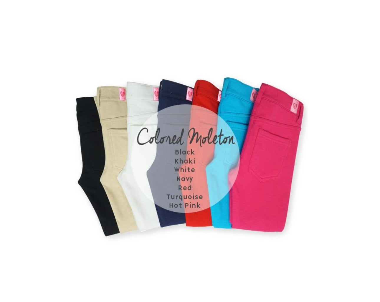 Girls solid knit stretch pants