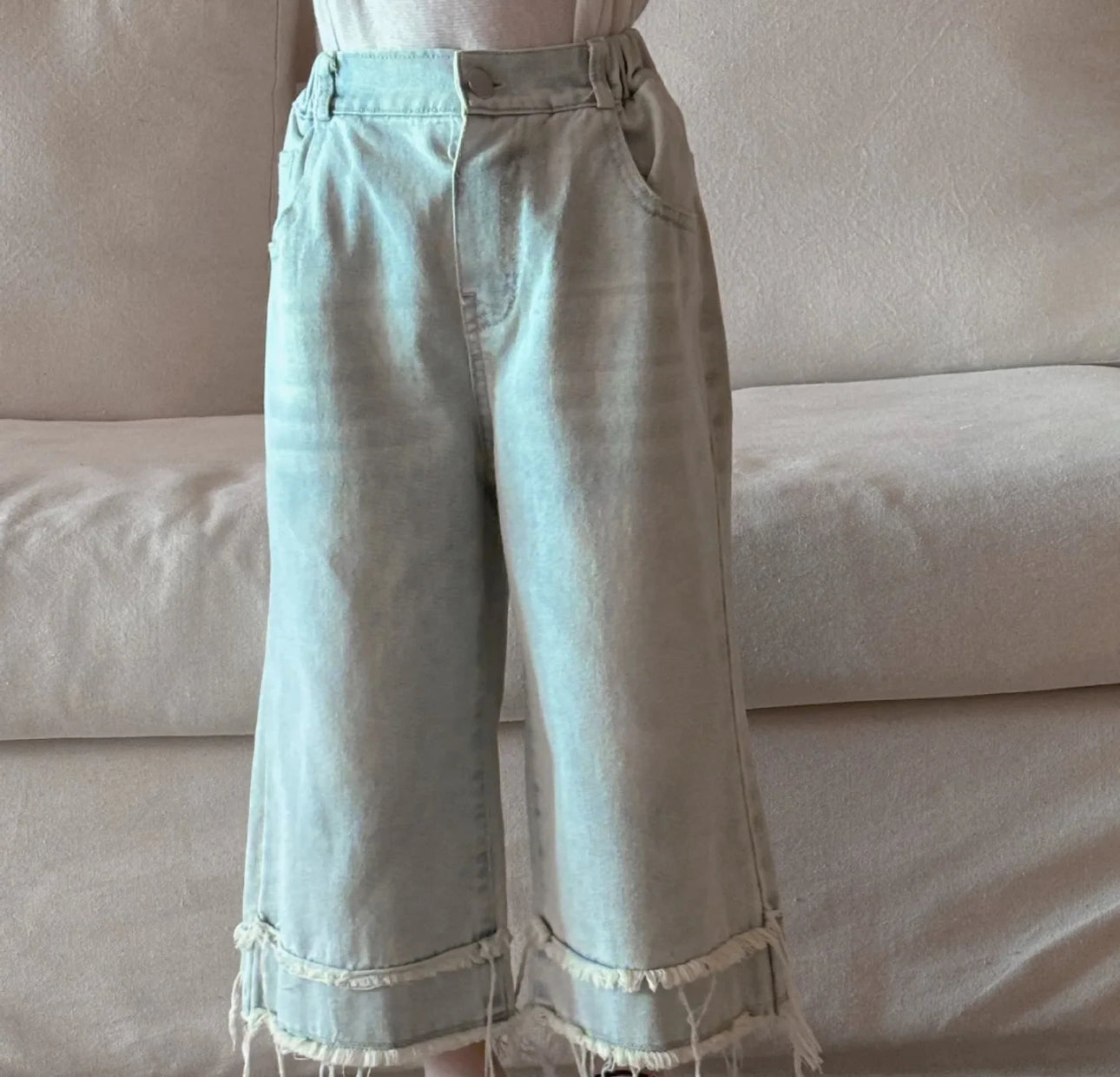 Fringe Wideleg Denim